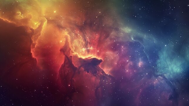 galactic background with colorful