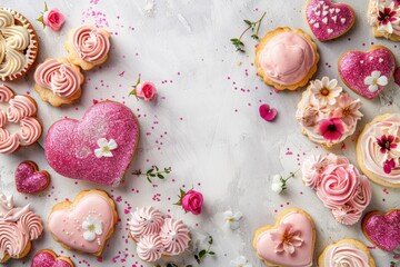 Sprinkles of Love: Pink Valentine Desserts and Delicate Pastries - Generative AI