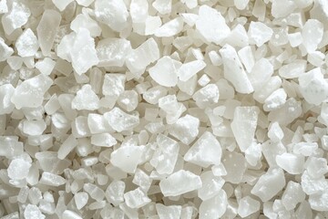 Essence of the Sea: Macro Shot of Natural White Salt Crystals - Generative AI