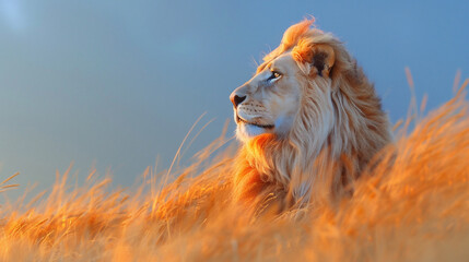 百獣の王 ライオン - obrazy, fototapety, plakaty