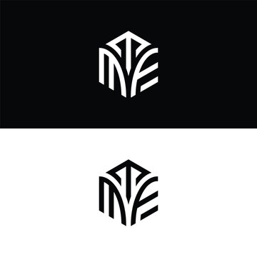 Initial letter TMF hexagon logo design, flourish, develop, natural, luxury, simple, finance logo, real estate.
