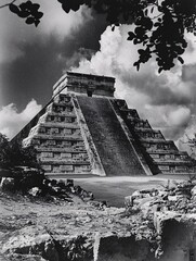 Ancient Mayan pyramid in Yucatan, Mexico.