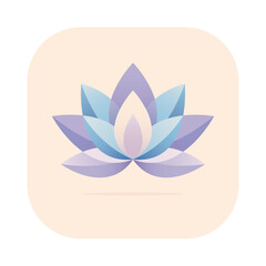 Lotus, flower colorful logo in flat style - 780523433