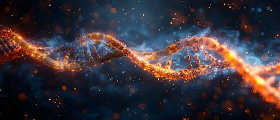 Unraveling the Genetic Secrets of Life's Evolution: The Unwinding Double Helix of DNA. Concept Genetics, Evolution, DNA Research, Genetic Secrets, Double Helix - obrazy, fototapety, plakaty