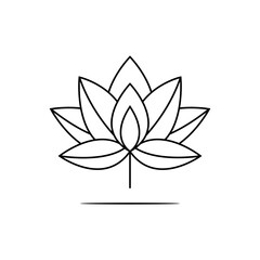Lotus, flower abstract logo isolated on white - 780526615