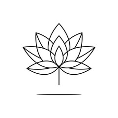 Lotus, flower abstract logo isolated on white - 780526862