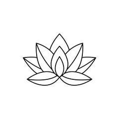 Lotus, flower abstract logo isolated on white - 780527086