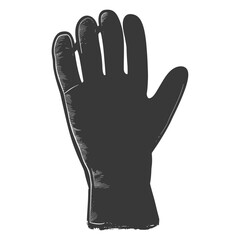 Silhouette oven glove black color only full