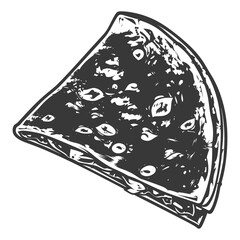 silhouette quesadilla mexican food black color only