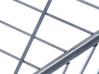 Structure roof building, Metal steel beam isolated on white background