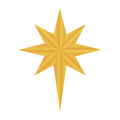 Obraz premium 3D Long Gold Star