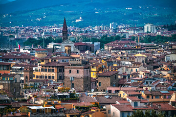 Florence city aerial view 