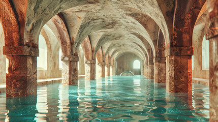 Ancient Reflections: The Timeless Beauty of a Historical Cistern, Where Water Mirrors the Majesty of Architectural Heritage
