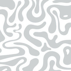 Abstract Organic Pattern Grey On White Background