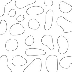 Abstract Outline Oval Shapes Pattern