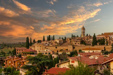 Fotobehang Toscane the village of San Quirico d'Orcia in Tuscany  © antomat