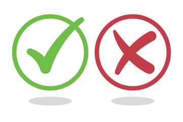 Check And Cross Circles Set of Two