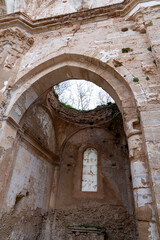 Fototapeta na wymiar Ornate Ruins of Monasterio de Piedra Church