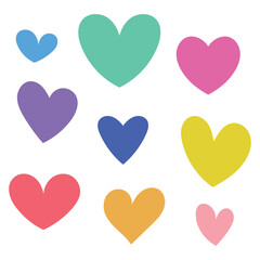 Colourful Hearts Set