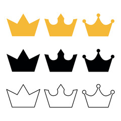 Crowns Set - obrazy, fototapety, plakaty