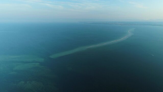 Tern Shoal Kuznica Rybitwia Mielizna Zatoka Pucka Aerial View Poland