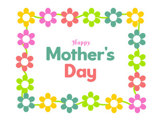 Happy Mother's Day floral photo frame