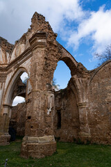 Fototapeta na wymiar Majestic Ruins of Monasterio de Piedra's Cloister