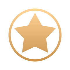 Gold Star Circle Gradient