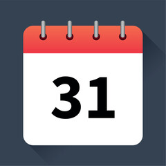 Fototapeta premium Gradient Red Calendar