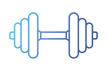 Gym Dumbbell Gradient Outline