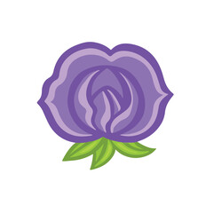 Soybean flower symbol on white background cartoon vector.