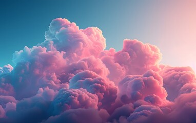 clouds with a pink color at sunset