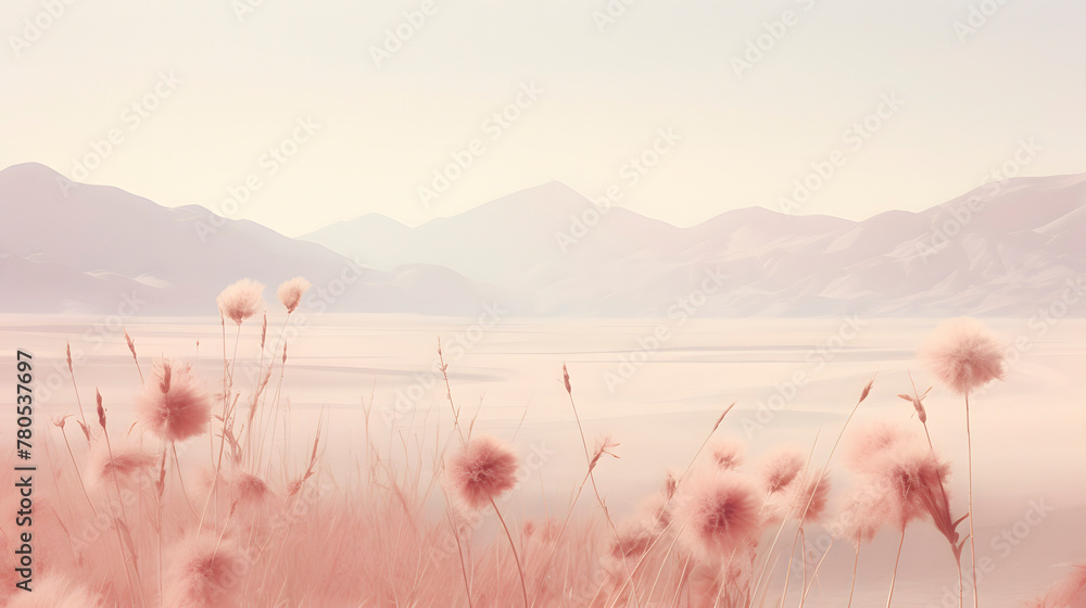 Fototapete digital dreamy desert mountains abstract graphics poster web page ppt background