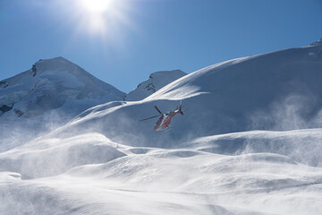 Mountain Rescue Helicopter in Switzerland