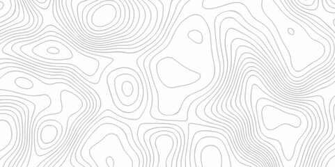 Topographic map background geographic line map with elevation assignments. The black on white contours vector topography stylized height of the lines map. - obrazy, fototapety, plakaty