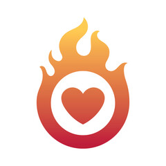 Heart in Circle Fire