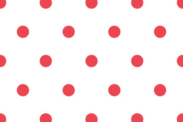 Large Red Polka Dots Background