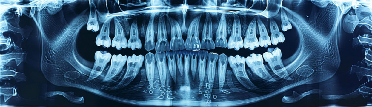Detailed Dental X-Ray Panorama for Medical Analysis