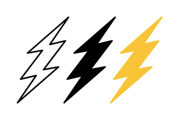 Lightning Bolts Set of Three