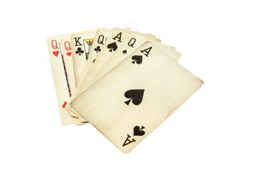 Standard Playing Cards On Transparent Background.