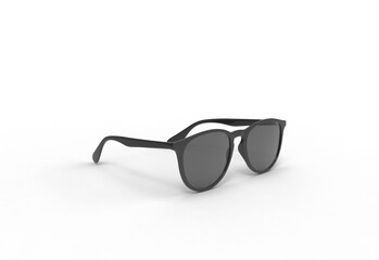 Fototapeta premium reading glass angle view with shadow 3d render