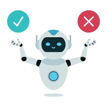 Robot Hands Holding Yes And No