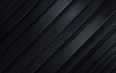 Dark deep black dynamic abstract vector background with diagonal lines. Modern creative premium gradient