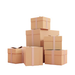 Creative arts stack of wooden blocks on transparent background