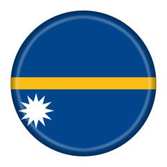 Nauru flag button with clipping path