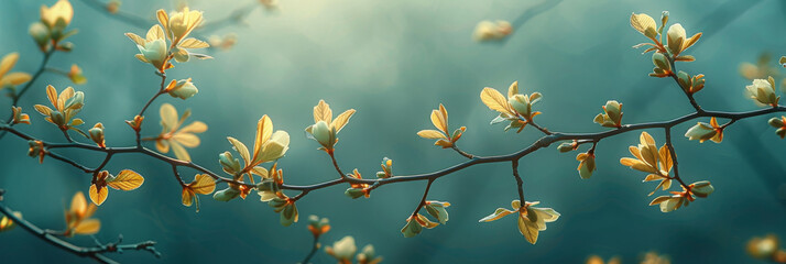 Ethereal Spring Blossoms in Soft Sunlight