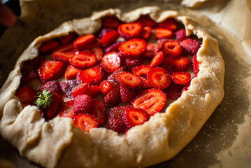 Summer strawberry pie