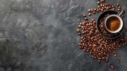 Rolgordijnen coffee beans with coffee © Farda