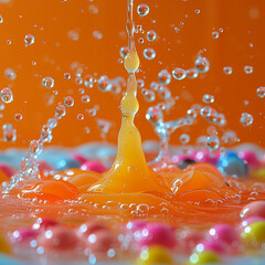 orange water drop