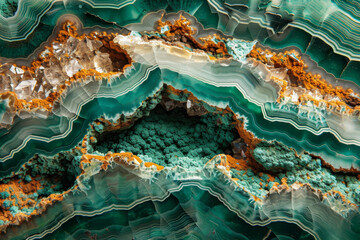 Vivid Mineral Layers: A Stunning Macro View of Geological Wonders